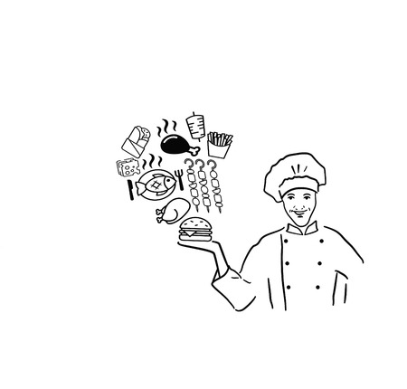 Order food online icon. delivery serviceのイラスト素材
