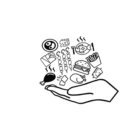 Order food online icon. delivery serviceのイラスト素材