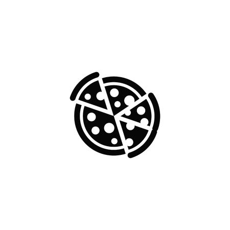 Pizza, Italian food, Icon.のイラスト素材
