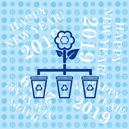 Throw away the trash icon, recycle iconのイラスト素材