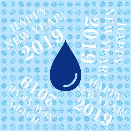 Drop icon.  Flat Vector illustrationのイラスト素材