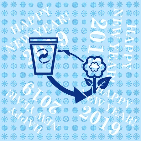 Throw away the trash icon, recycle iconのイラスト素材