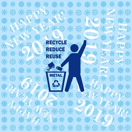 Throw away the trash icon, recycle iconのイラスト素材