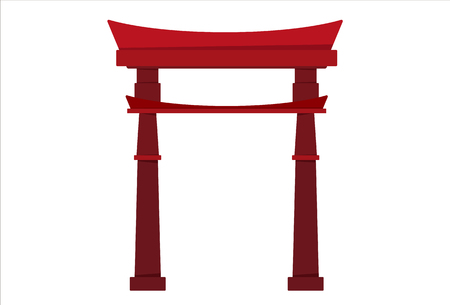 A Japanese Pagoda Vector Illustrationのイラスト素材