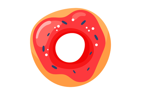 Cartoon Delicious Donut Vector Iconのイラスト素材