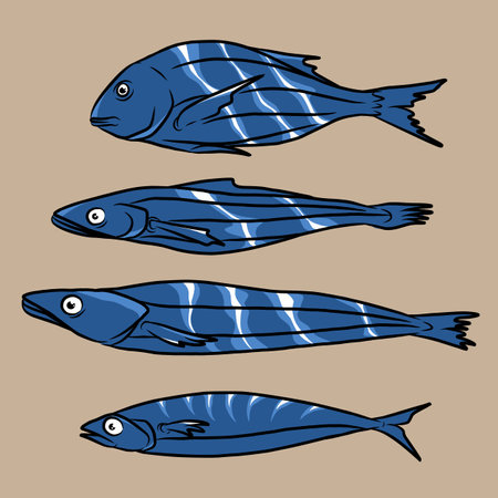 fish blue vector illustration specially made for advertising needs and so onのイラスト素材
