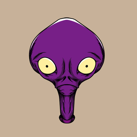 alien face vector illustrationのイラスト素材