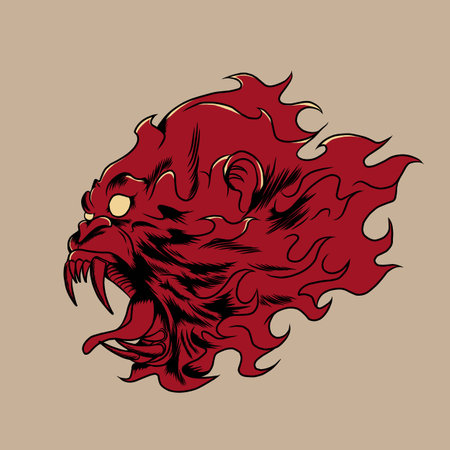 gorilla fire vector illustrationsのイラスト素材