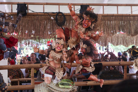 Unidentified Balinese dancers perform at the annual Balinese festival.