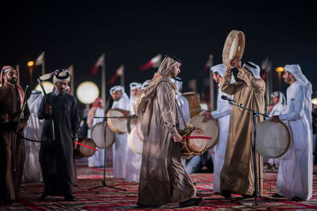 Sword dance for Qatar national day,december/18/2017のeditorial素材