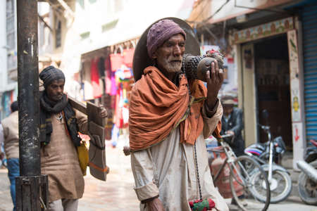 Kathmandu, Nepal- April 20,2019 : Street view of local people in various daily activities in Kathmandu the capital of Nepal.のeditorial素材
