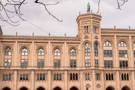 Munich, Germany - December 20,2021: View on Building architecture of the district government of Upper Bavaria.のeditorial素材