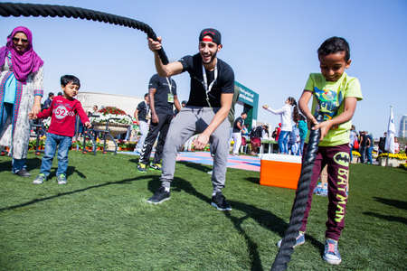 Doha ,Qatar-February 14,2016 : Cultural diversity festival in Katara for celebration Qatar National...