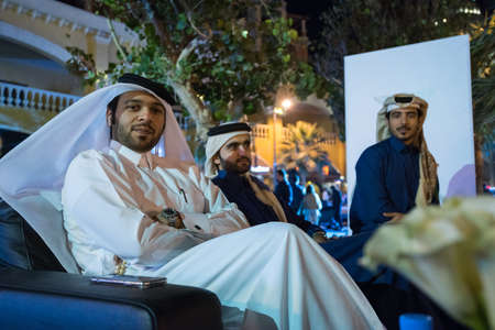 Doha ,Qatar-February 01,2020 : Exhibition of luxury supercars organized by the Qatari team called "Elite supercars" in the area of the artificial island of Pearl.のeditorial素材