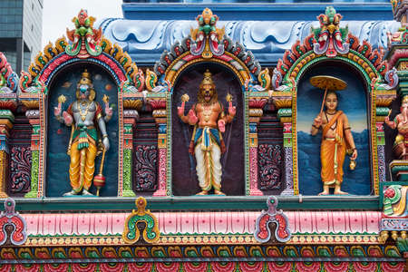 Singapore City,Singapore-September 08,2019: Sri Krishnan Temple is a Hindu temple in Singapore....