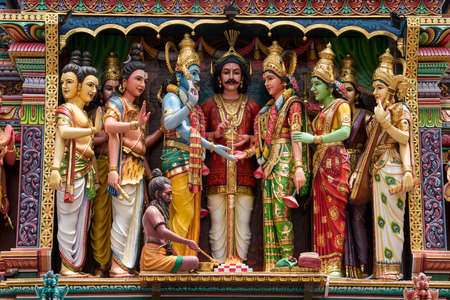 Singapore City,Singapore-September 08,2019: Sri Krishnan Temple is a Hindu temple in Singapore....