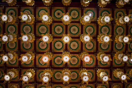 Singapore City,Singapore-April 22,2022: Sculpture in The Buddha Tooth Relic Temple complex in the Chinatown district of Singapore.のeditorial素材