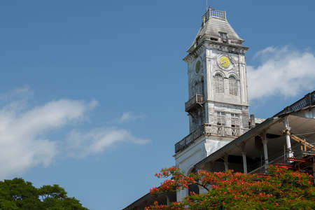 Zanzibar City, Tanzania - April 24,2022: View on architecture of Stone town in Zanzibar City.のeditorial素材