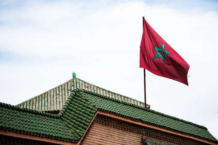 Marrakesh, Morocco - February 28, 2018: The architecture of the old Medina district of Marrakech.のeditorial素材