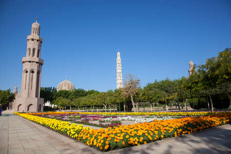 Muscat,Oman - March 05,2019 : View on Sultan Qaboos grand mosque in Muscat.のeditorial素材