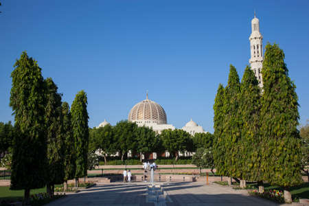 Muscat,Oman - March 05,2019 : View on Sultan Qaboos grand mosque in Muscat.のeditorial素材