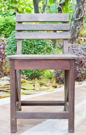 Chair in the gardenの写真素材