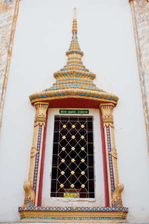 Windows of the temple in Thailand.の写真素材