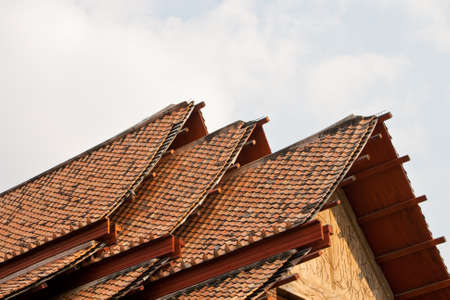 Roof of the temple and blue sky