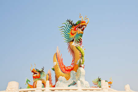 Dragon statue at Nakornsawan, Thailandの写真素材