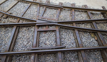 Railway in the parkの写真素材