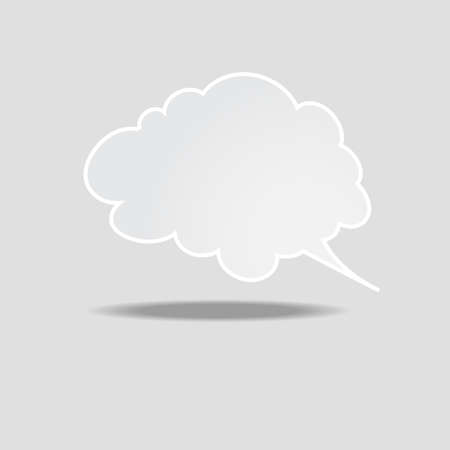 Abstract Vector White Speech Bubblesのイラスト素材