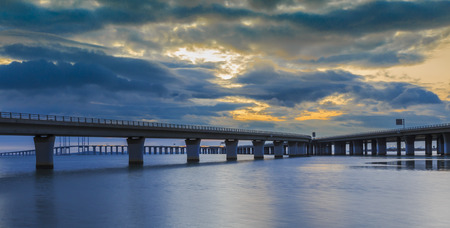China Qingdao Bay Bridgeの写真素材