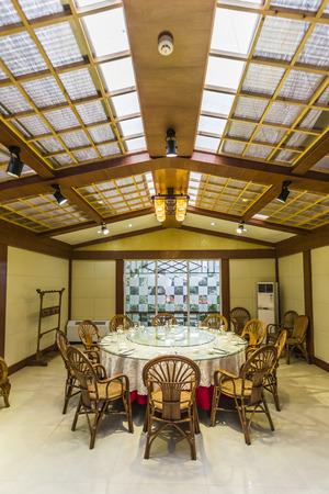 interior of Chinese restaurantのeditorial素材
