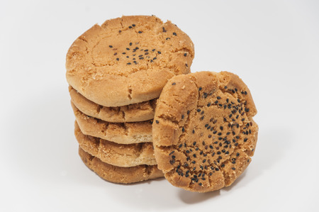 cookies on white backgroundの写真素材