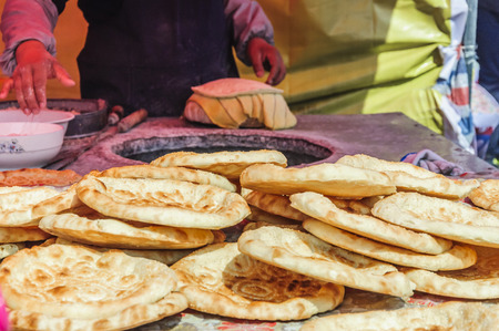 Naan at market of Xinjiangの写真素材