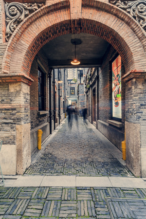 Street and building at Xintiandi, Shanghaiのeditorial素材