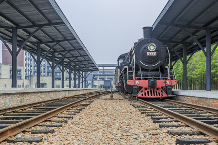 The railway stationのeditorial素材