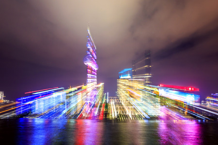 Shanghai at nightのeditorial素材