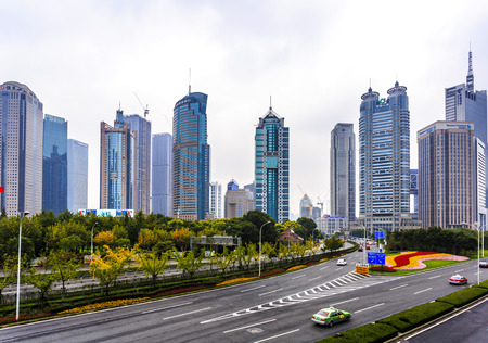 China Shanghai sceneryのeditorial素材