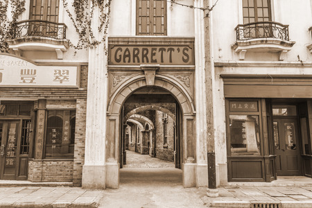 View of old Shanghaiのeditorial素材