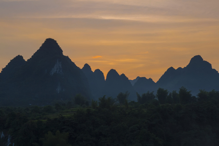 Nature landscape scenery view of a mountainの写真素材