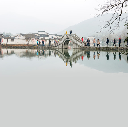 Ancient town of Hongcunのeditorial素材