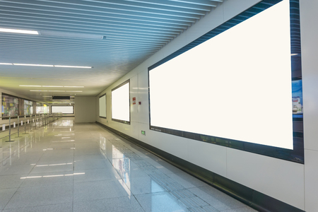 Subway advertising light boxのeditorial素材