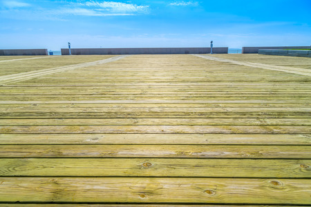 Wooden plank road groundの写真素材