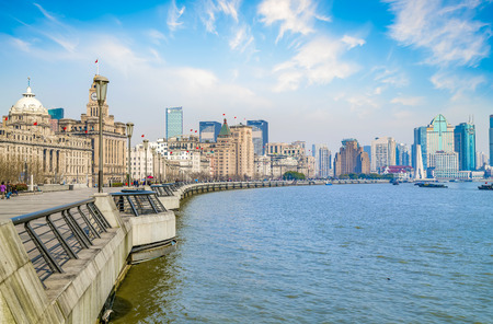 Shanghai Bund landscape viewの写真素材