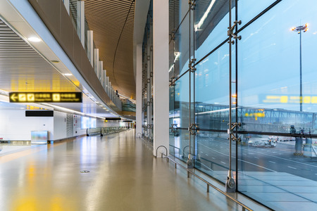 Airport terminal and apronのeditorial素材