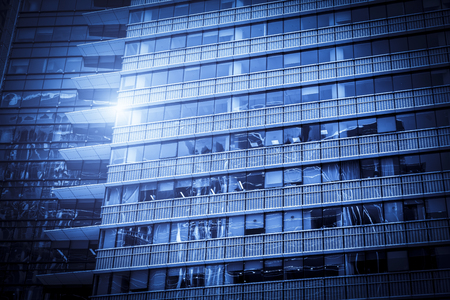 The modern office close-up in the city of Chinaのeditorial素材