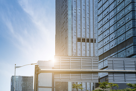 The modern office close-up in the city of Chinaのeditorial素材