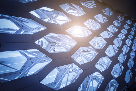 The modern office close-up in the city of Chinaのeditorial素材