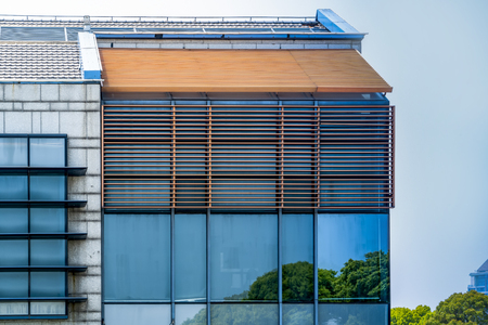 Windows of a modern business buildingのeditorial素材